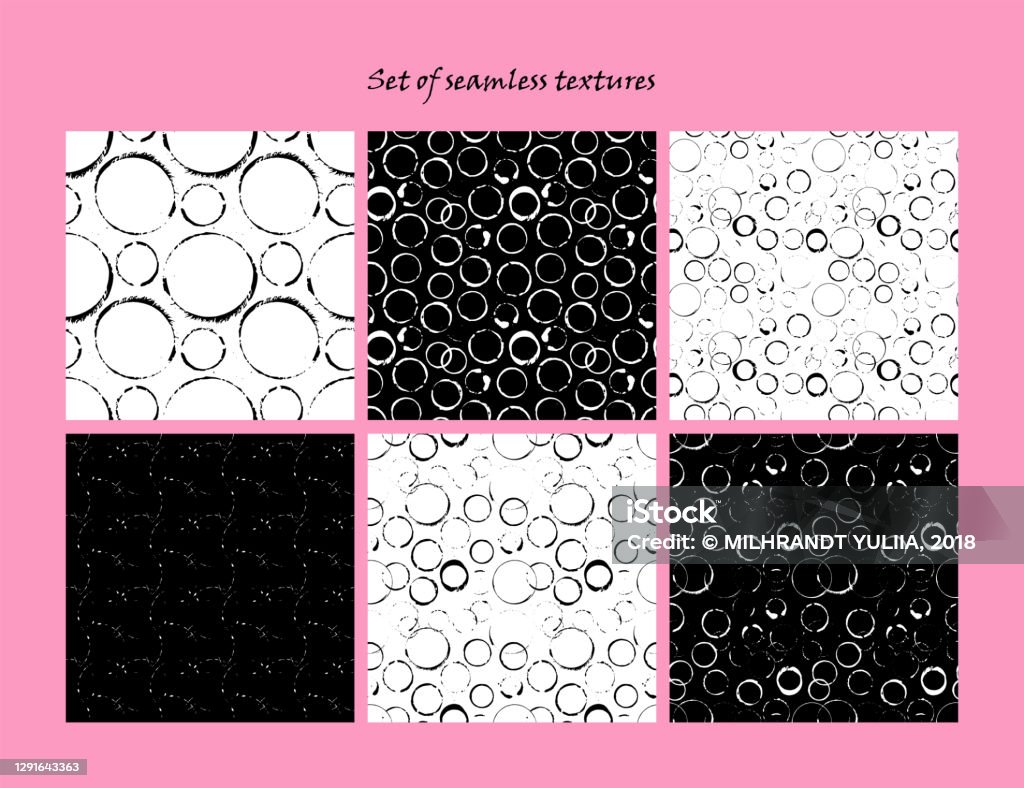 Texture In Circles Set Of Seamless Textures From Circles Stock Illustration - Download ...
