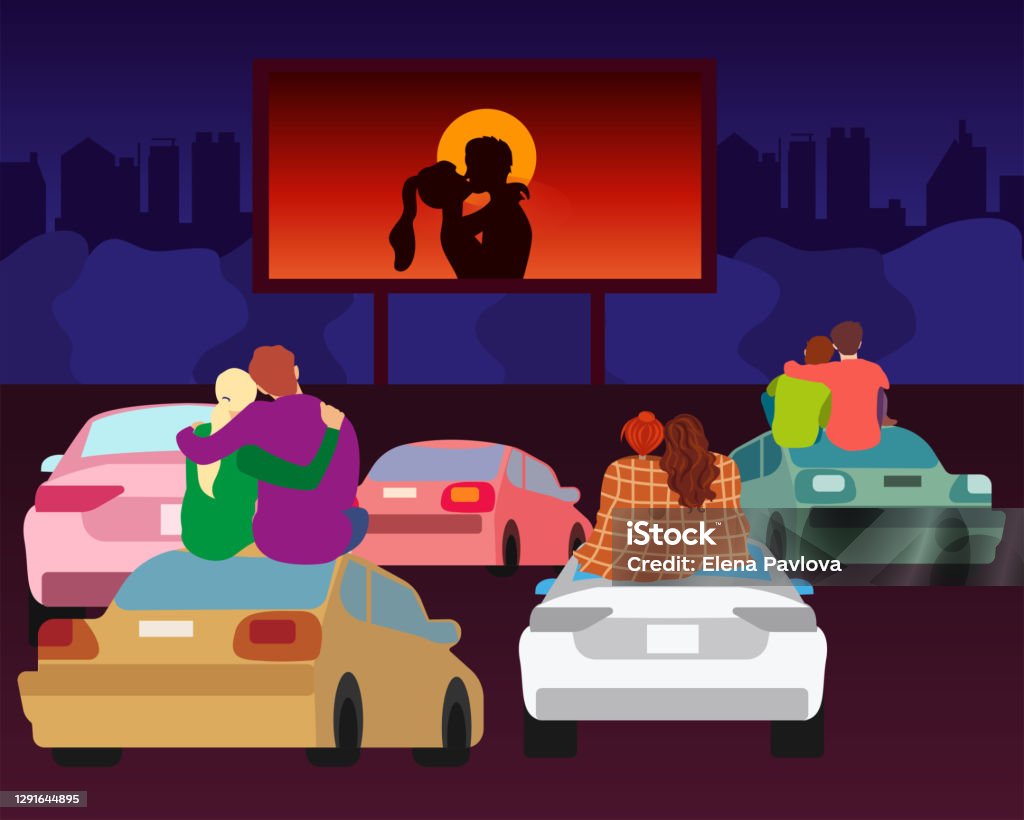 Ilustración de Cine Al Aire Libre Con Parejas Lgbt Viendo Películas Sobre El Fondo De Estacionamiento Celebración Del Día De San Valentín Cine Con Coche En El Aparcamiento Al Aire Libre Drivein Ilustración de Cine Al Aire Libre Con Parejas Lgbt Viendo Películas Sobre El Fondo De Estacionamiento Celebración Del Día De San Valentín Cine Con Coche En El Aparcamiento Al Aire Libre Drivein