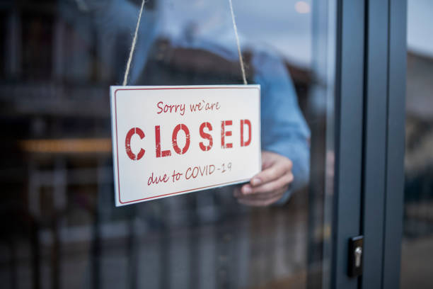 istock Its closed during COVID-19 pandemic. 1291645992