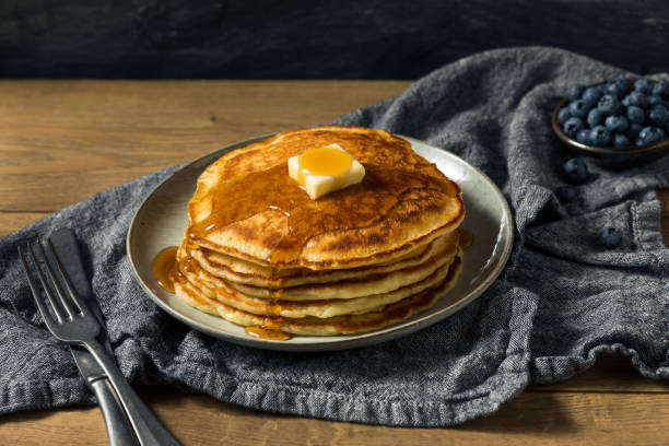 Homemade Sourdough Pancakes with Butter