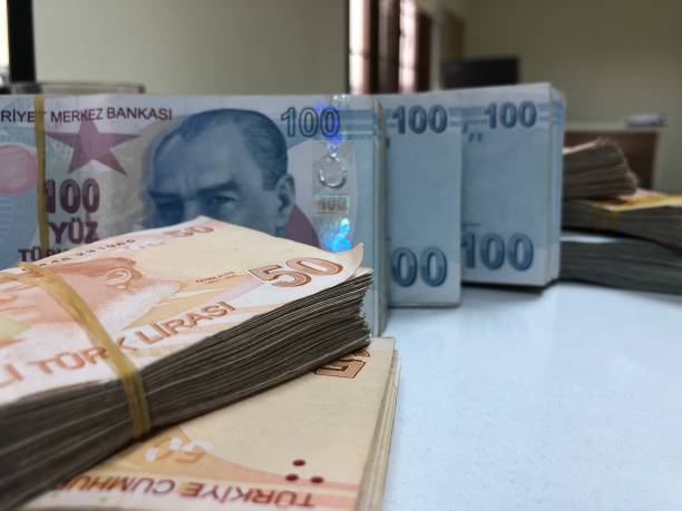 turkish lira, turk parasi, turkish money - türk lirası stok fotoğraflar ve resimler