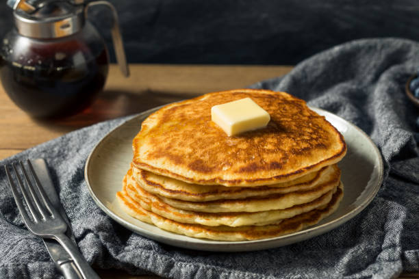 istock Homemade Sourdough Pancakes with Butter 1291651757