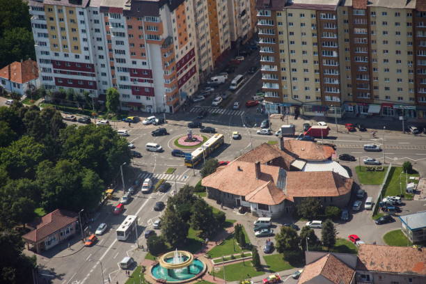 istock Romania, Bistrita, aerial image 2019, August 1291653706