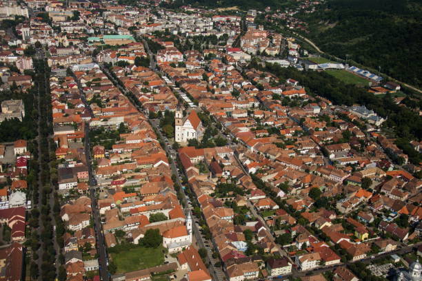 istock Romania, Bistrita, aerial image, 2019, August 1291653901
