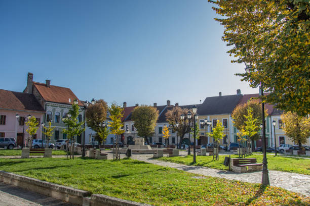 istock Romania, Bistrita, Little Square 2020 1291653910