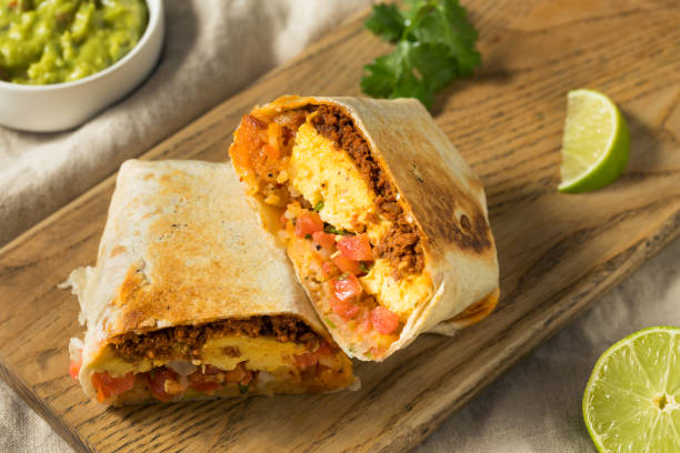 istock Homemade Chorizo Breakfast Burrito 1291656888