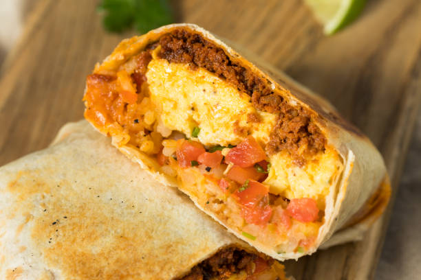 istock Homemade Chorizo Breakfast Burrito 1291657000