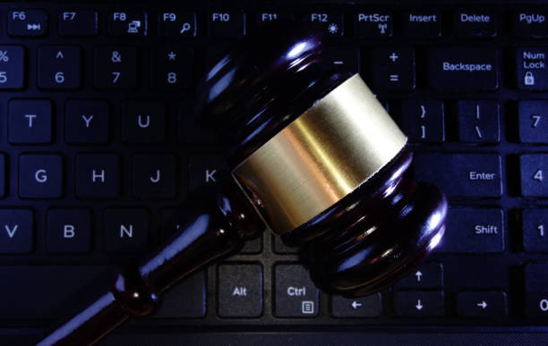 istock Legal gavel on computer keyboard 1291658179