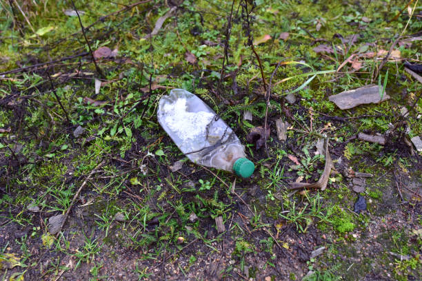 istock A plastic bottle is thrown to the ground. Environmental pollution concept 1291662209