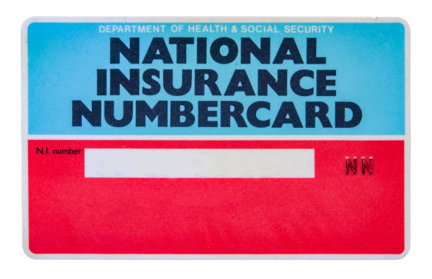 UK National Insurance Card stock photo