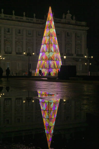 istock Madrid, Spain-December 14, 2020: Plaza de Oriente with Christmas tree 1291675760
