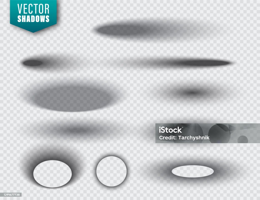 Shadow Vector Style Vector Shadows Set On Transparent Background Realistic Isolated Shadow ...