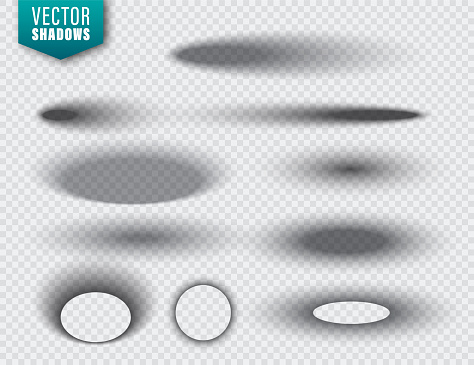 Vector Shadow Color Vector Shadows Set On Transparent Background Realistic Isolated Shadow ...