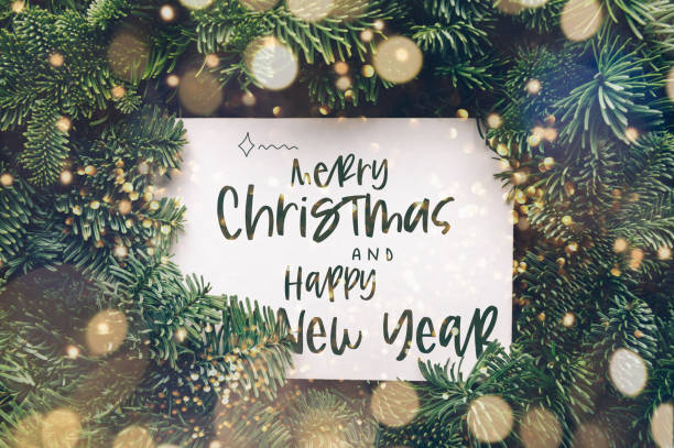 istock Merry Christmas and Happy New Year card 1291682017