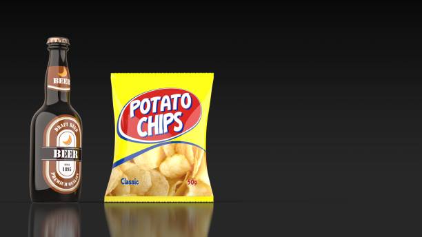 istock potato chips and beer left black background 3d 1291684469
