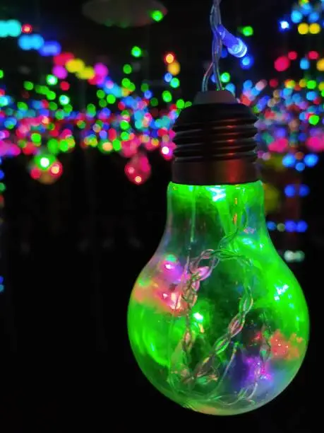 Colorful lightbulb
