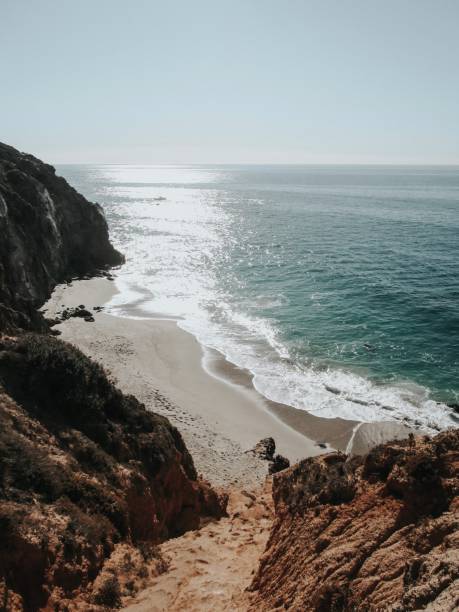 malibu - horizon over water malibu california usa imagens e fotografias de stock