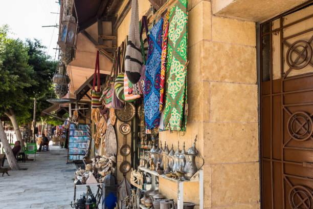 istock Gift shops in the Coptic district of old Cairo, Egypt. 1291692361