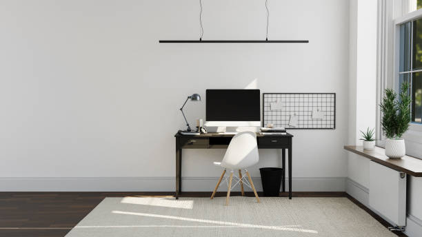 istock Scandinavian Style Modern Home Office Interior 1291696513