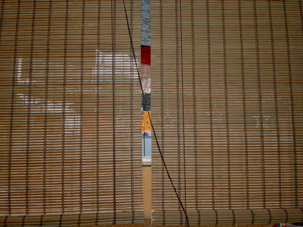 istock Protect from sunlight in the room bamboo curtain 1291697530
