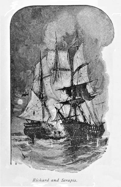 istock Bon Homme Richard Ship Fights British Navy Ship, American Revolution 1291699183