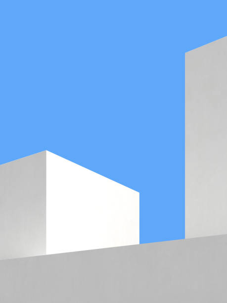 istock 3D illustration of abstract architecture background, Minimal architectural poster. 1291718070