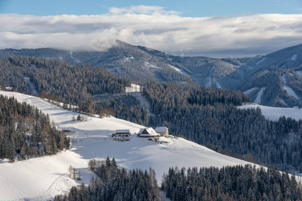 istock View over the snowy mountains in Kleinlobming, Austria 1291720420