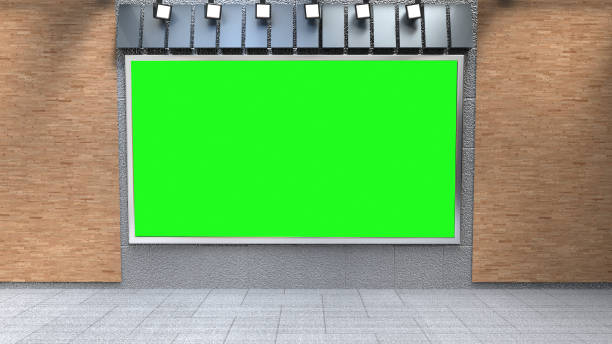 istock 3D Virtual News Studio Background, 3d illustration 1291721251