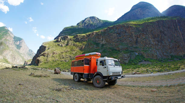 istock Off road driving in Altai mountains 1291724396