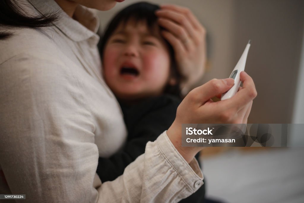 Girl in poor health Child Stock Photo