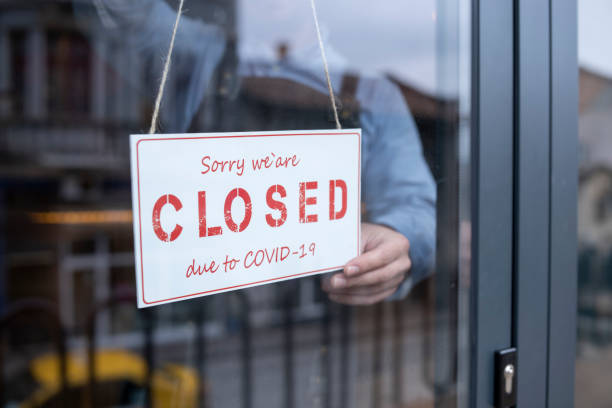 istock Its closed during COVID-19 pandemic. 1291732718