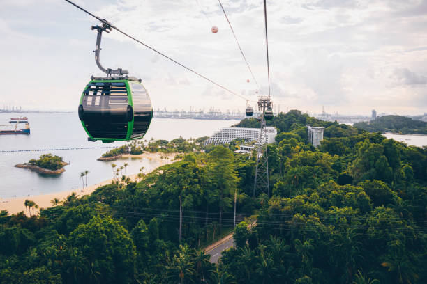 istock Cableway trip in Sentosa Island, Singapore 1291748070