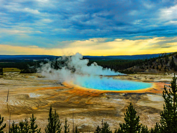 istock Grand Prismatic Hot Spring in Yellowstone 1291750855