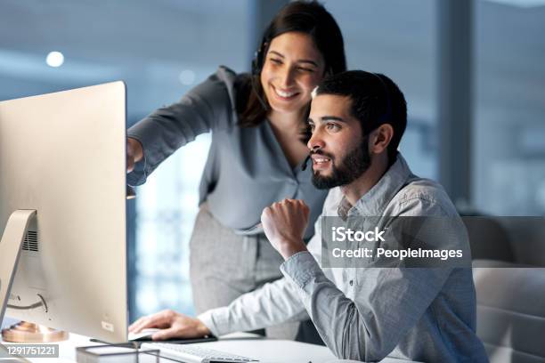 The Sales Department Scores Again Stock Photo - Download Image Now - Technology, Advice, Business