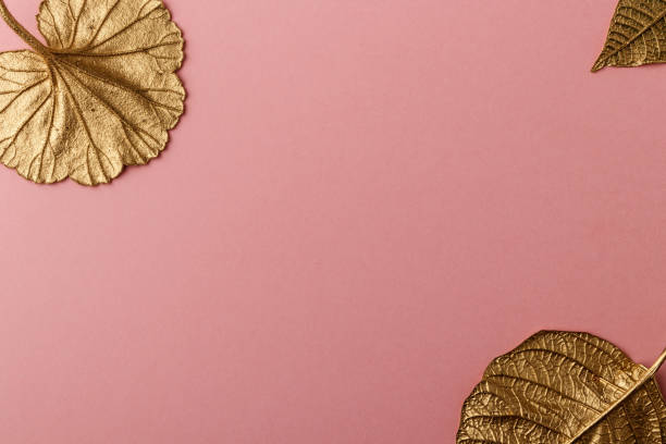 istock Golden Poinsettia and Geranium leaves. 1291751378