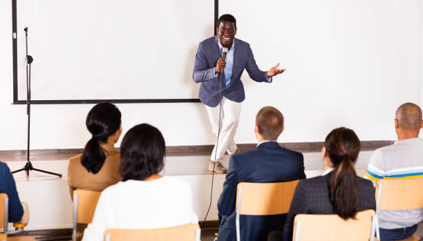 istock Emotional aframerican business coach giving motivational training 1291753706
