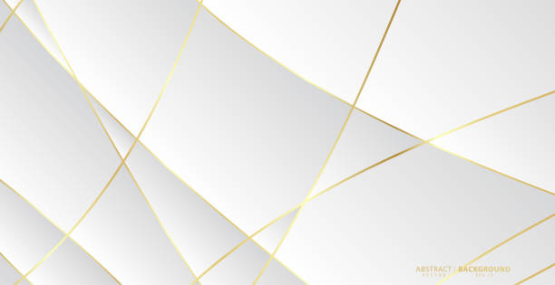 istock Abstract background with gold waves. Luxury paper cut background, golden pattern, halftone gradients, cover template, geometric shapes, modern minimal banner. 3d Vector illustration. 1291754843