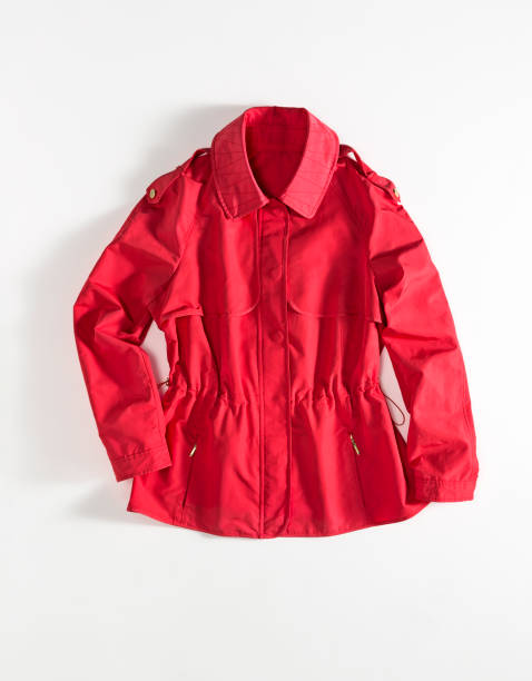 istock Fashionable red coat isolated on white background 1291754889