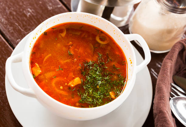 istock Russian meat soup Solyanka 1291755189
