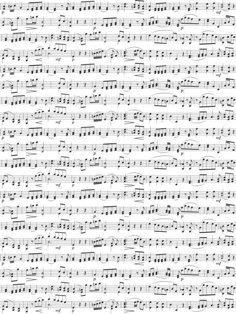 illustrations, cliparts, dessins animés et icônes de fond sans couture aléatoire de feuille de notes musicales - music backgrounds musical note sheet music