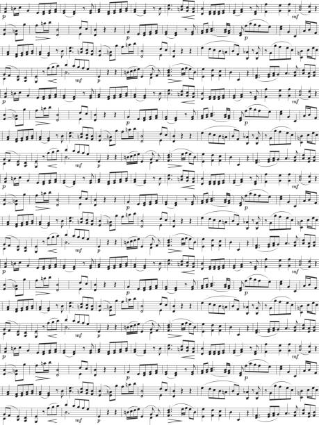 Random musical notes sheet seamless background Random musical notes sheet seamless background. Seamless vector pattern. chord stock illustrations