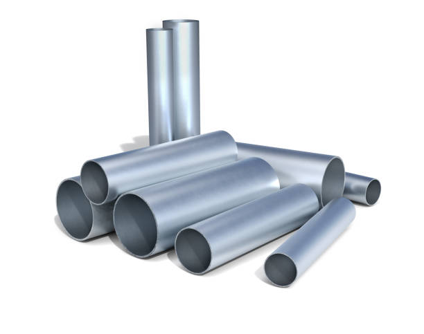 istock Aluminium tube profile in different scales, 3d illustration 1291763845