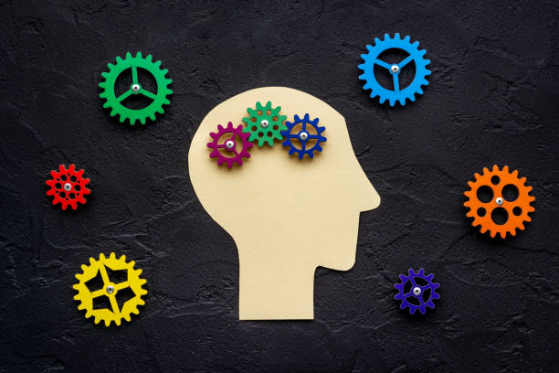 istock Human brain of gears. Mental work and idea concept 1291765434