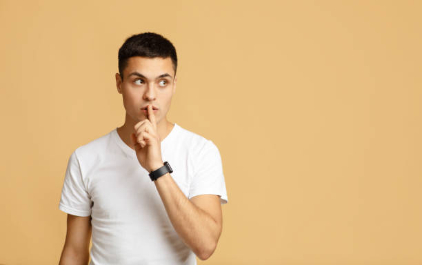 istock Keep secret, be silent, great offer and advertising 1291765497