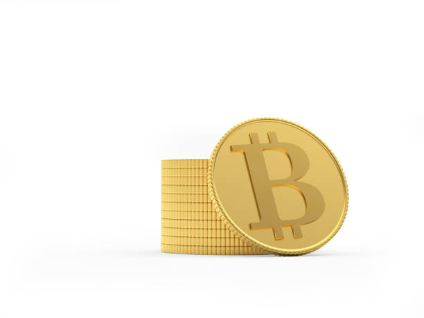 istock Stack of golden bitcoin coins 1291766460