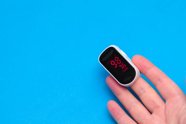 istock Measurement of blood oxygen saturation and pulse rate using a pulse oximeter. 1291769761