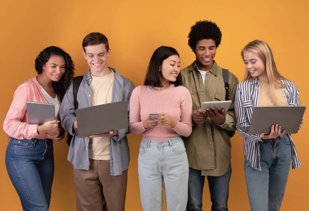 istock Modern devices for education, generation z and social media for study and chatting 1291769842