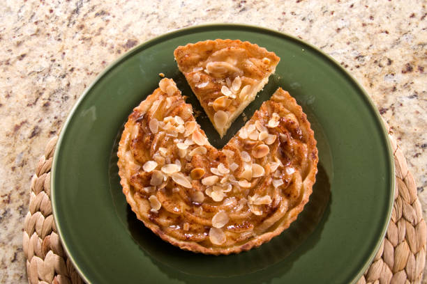 istock close up sliced apple pie on ceramic plate 1291771403