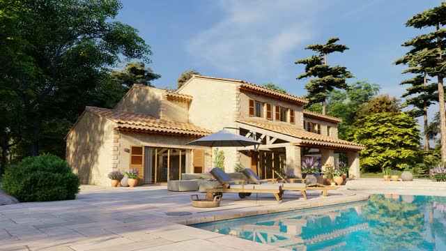 Mediterranean villa with pool and garden