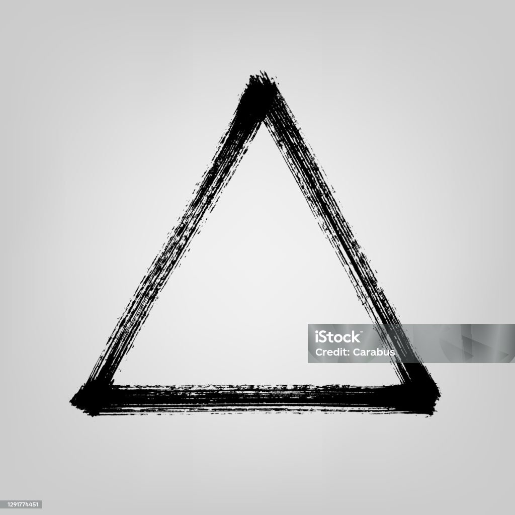 Triangle Vector Frame Triangular Frame Painted With A Brush Vector Illustration Stock ...